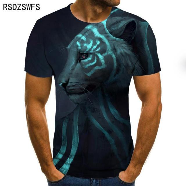 3D print Animal tiger Lion face man's T-shirt New loose lion casual majestic summer fashion shirt Harajuku oversized t shirt - Encouraging The Truth Organization