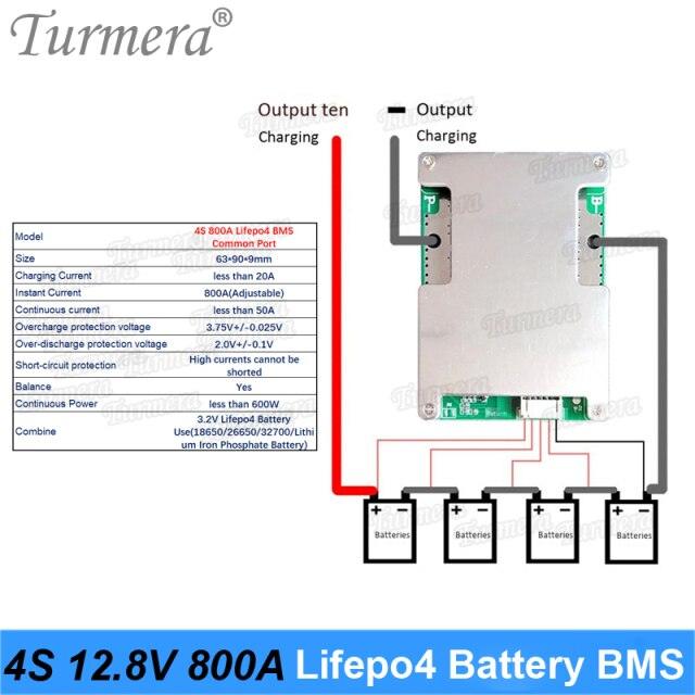 4S 800A 50A 12.8V 14.4V 32700 Lifepo4 Battery BMS Balance to Solar Panel or Electric Boat Uninterrupted Power Supply 12VTurmera - Encouraging The Truth Organization