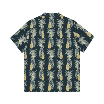 Men's Vintage Pineapple Hawaiian Shirt - Tropical Fruit Print Collection