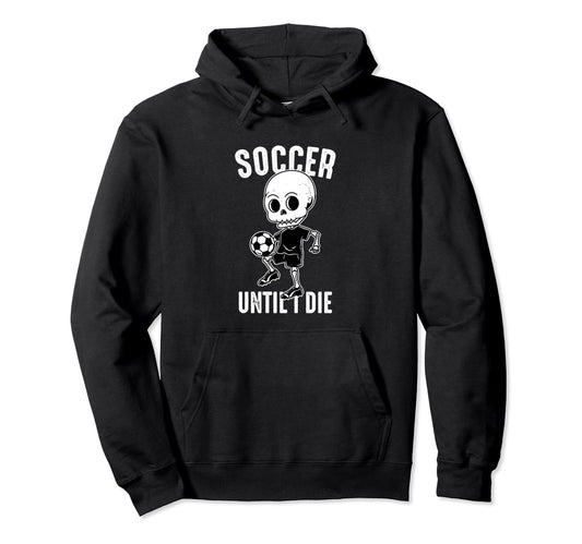 Funny Soccer Sport Teen Futbol Skeleton Hoodie - Novelty Apparel Unisex