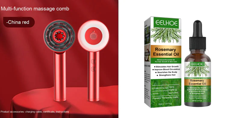 Comb Scalp Massager - Soft Bristle Head Massager for Relaxation & Hair Health