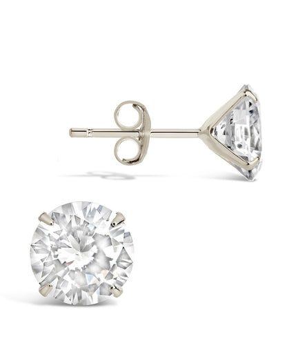 Sterling Silver 8mm CZ Stud Earrings