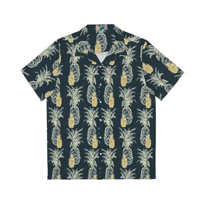 Men's Vintage Pineapple Hawaiian Shirt - Tropical Fruit Print Collection
