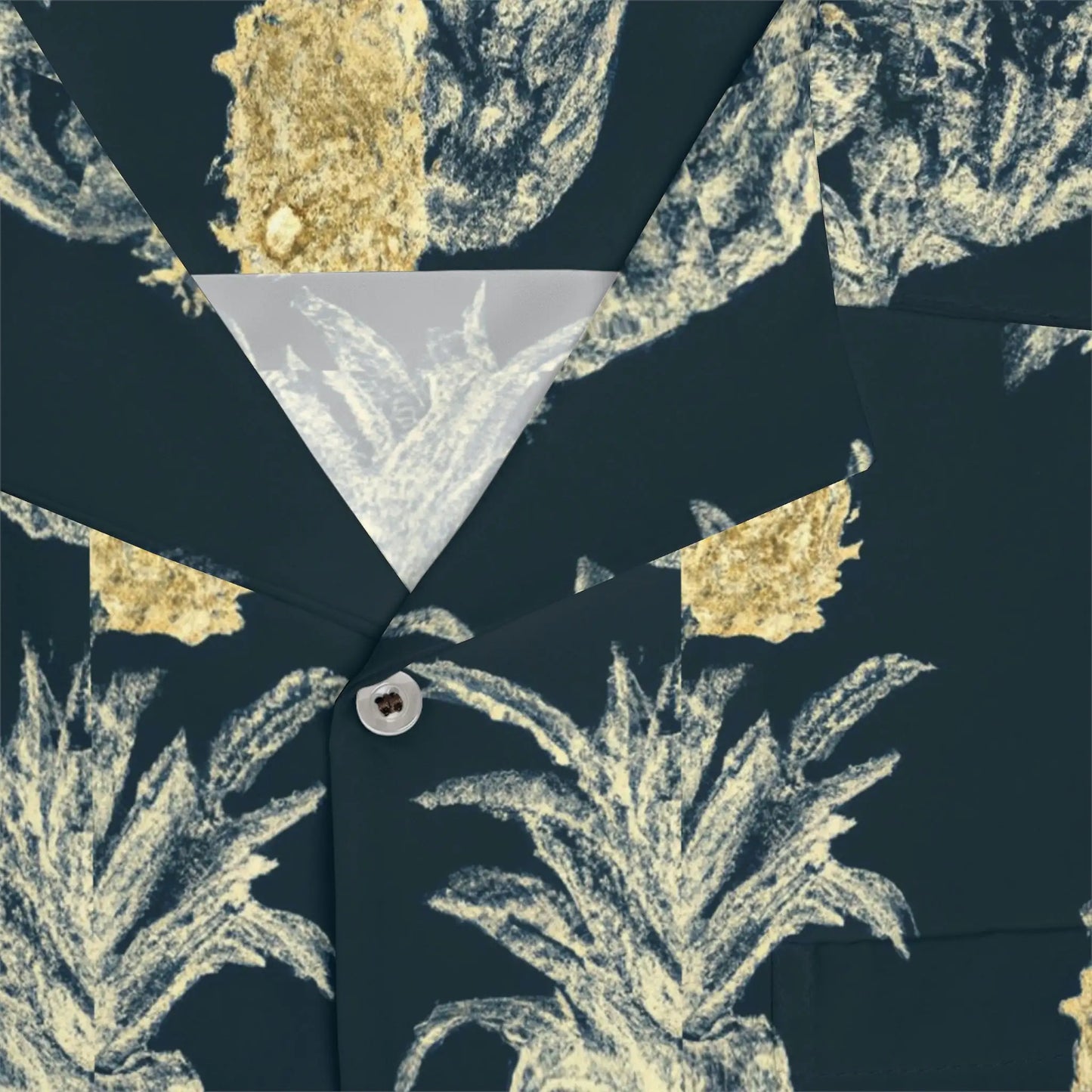 Men's Vintage Pineapple Hawaiian Shirt - Tropical Fruit Print Collection