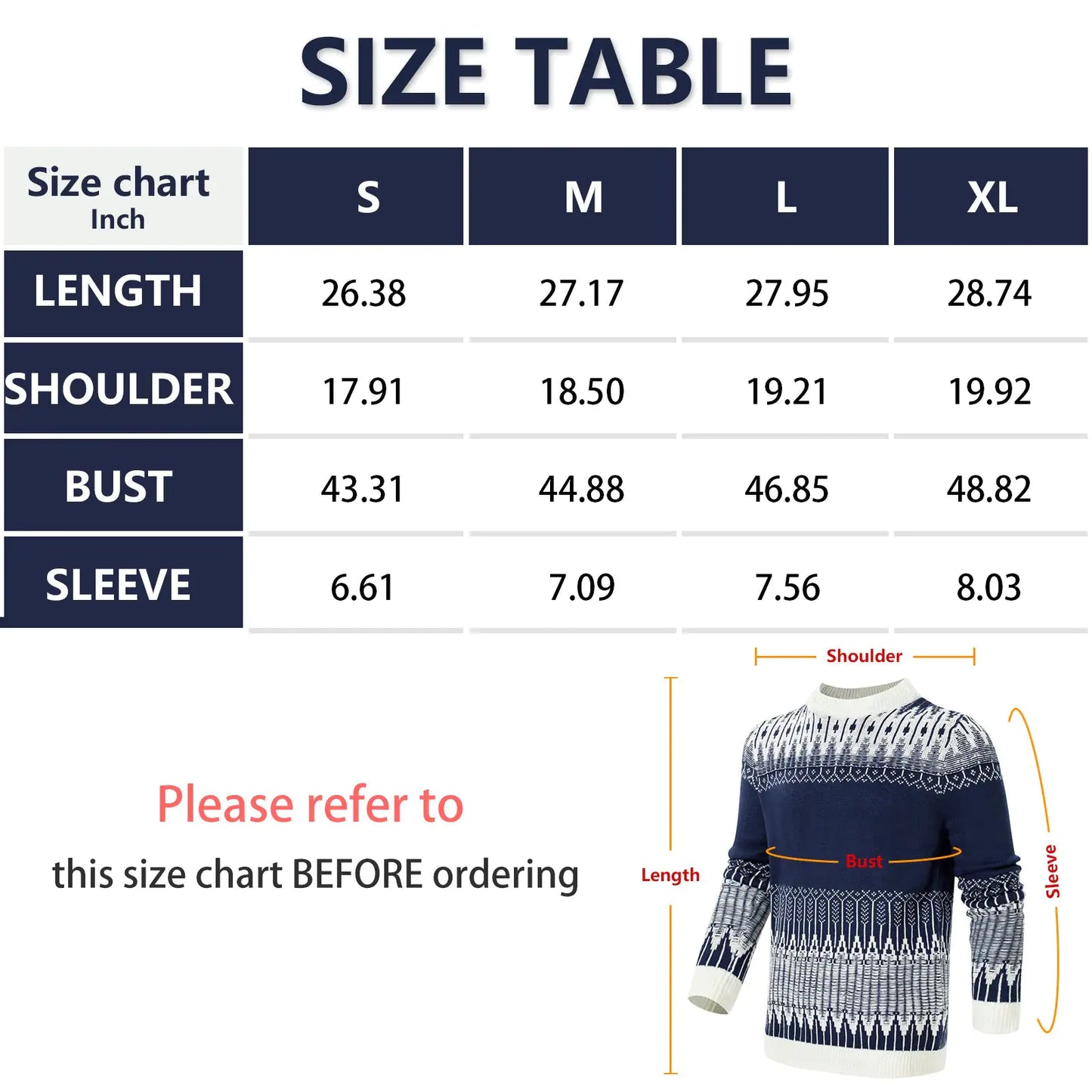 Men's Crewneck Fair Isle Pullover Sweater - Unisex Knitted