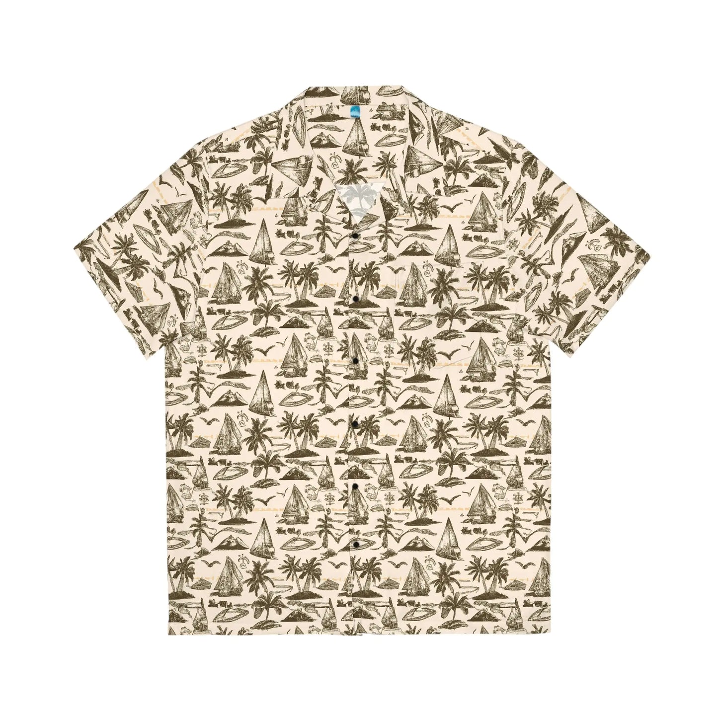 Men's Vintage Sailor Hawaiian Shirt - Nautical Tropical Seas Collection