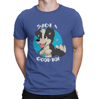 Such a Good Boy Collie Dog T Shirt Vintage Teenager Graphic Large Crewneck TShirt Top sell  Harajuku Men's Short Sleeve