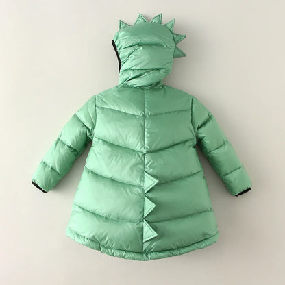 Dinosaur Kids Parka Down Coat Jacket Windproof Waterproof Thicken Children Warm Down Snowsuit Toddler Girl Boy Parkas Outerwear