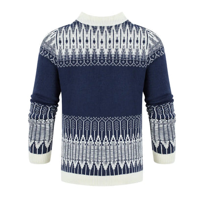 Men's Crewneck Fair Isle Pullover Sweater - Unisex Knitted
