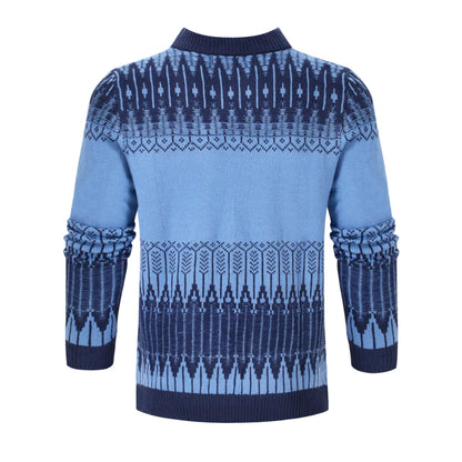 Men's Crewneck Fair Isle Pullover Sweater - Unisex Knitted