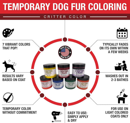 Warren London Critter Color Temporary Pet Fur Dye, Washable Non-Toxic 4oz