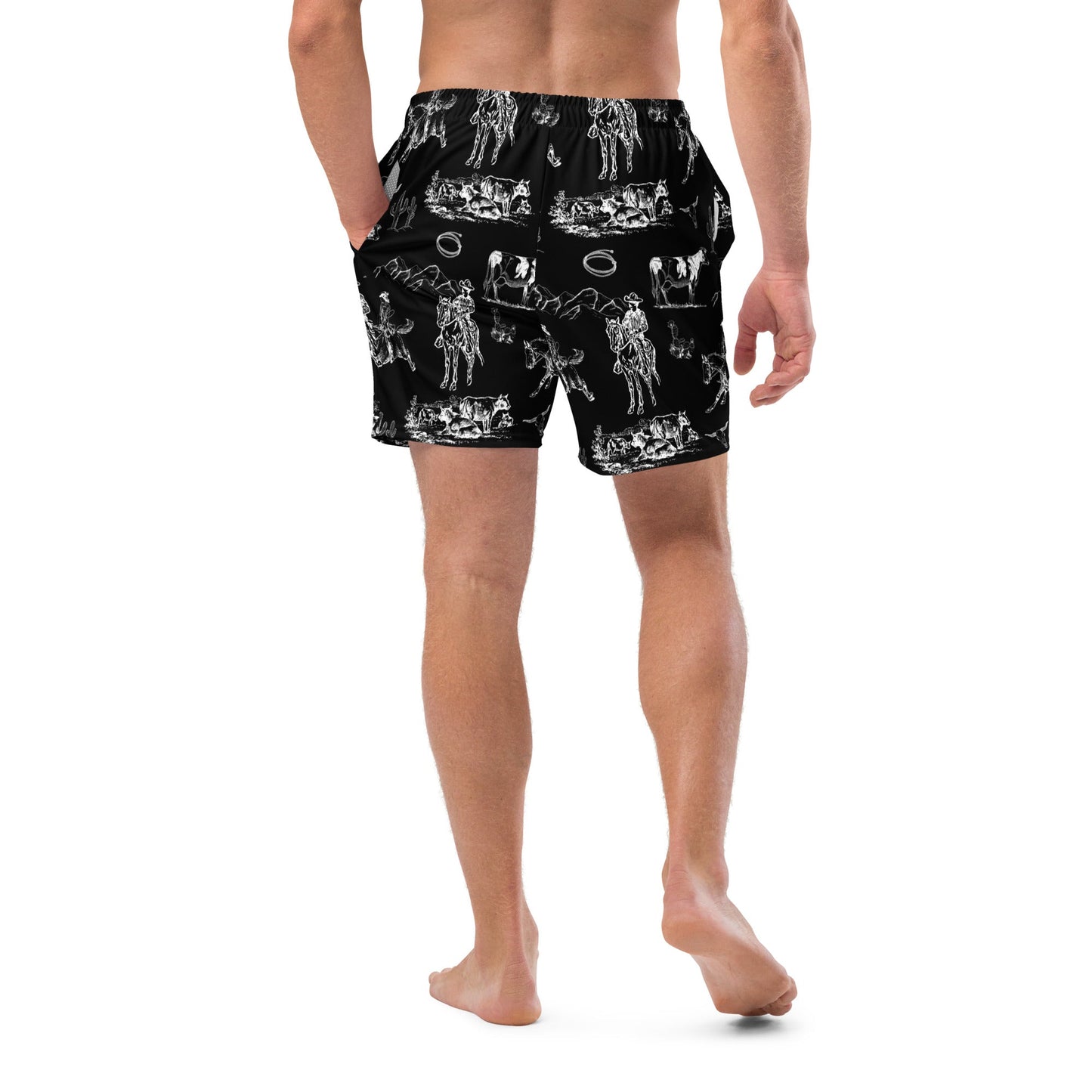 Baha Ranch Yeehaw Ranch Life Men's Swim Trunks