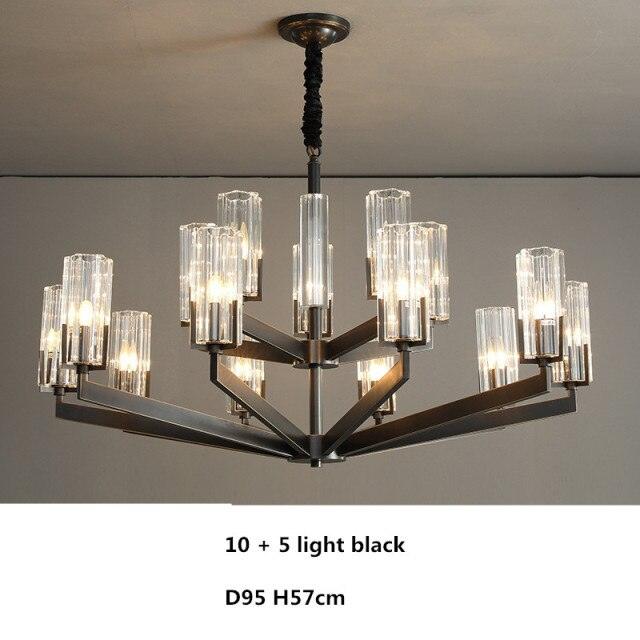 American Luxury K9 Crystal E14 Led Chandelier Living Room Lustre Copper Pendant Chandelier Lighting Gold Black Chandlier Fixture - Encouraging The Truth Organization