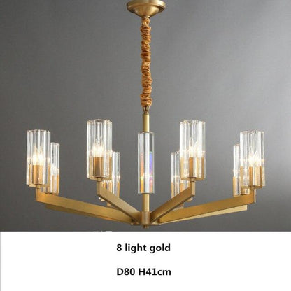 American Luxury K9 Crystal E14 Led Chandelier Living Room Lustre Copper Pendant Chandelier Lighting Gold Black Chandlier Fixture - Encouraging The Truth Organization