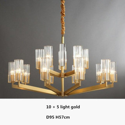 American Luxury K9 Crystal E14 Led Chandelier Living Room Lustre Copper Pendant Chandelier Lighting Gold Black Chandlier Fixture - Encouraging The Truth Organization
