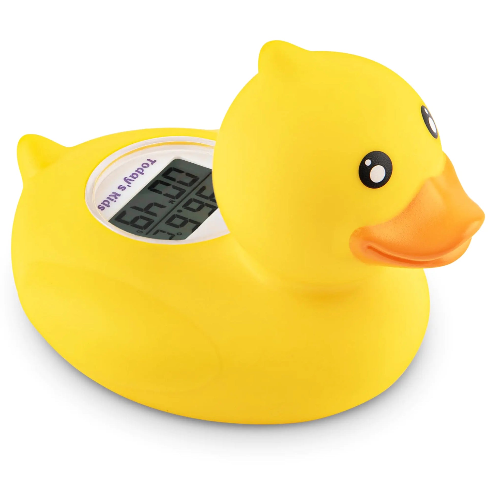 Todays Kids Duck Baby Bath Thermometer with Clock - Dual Fahrenheit & Celsius Water & Room Thermometer