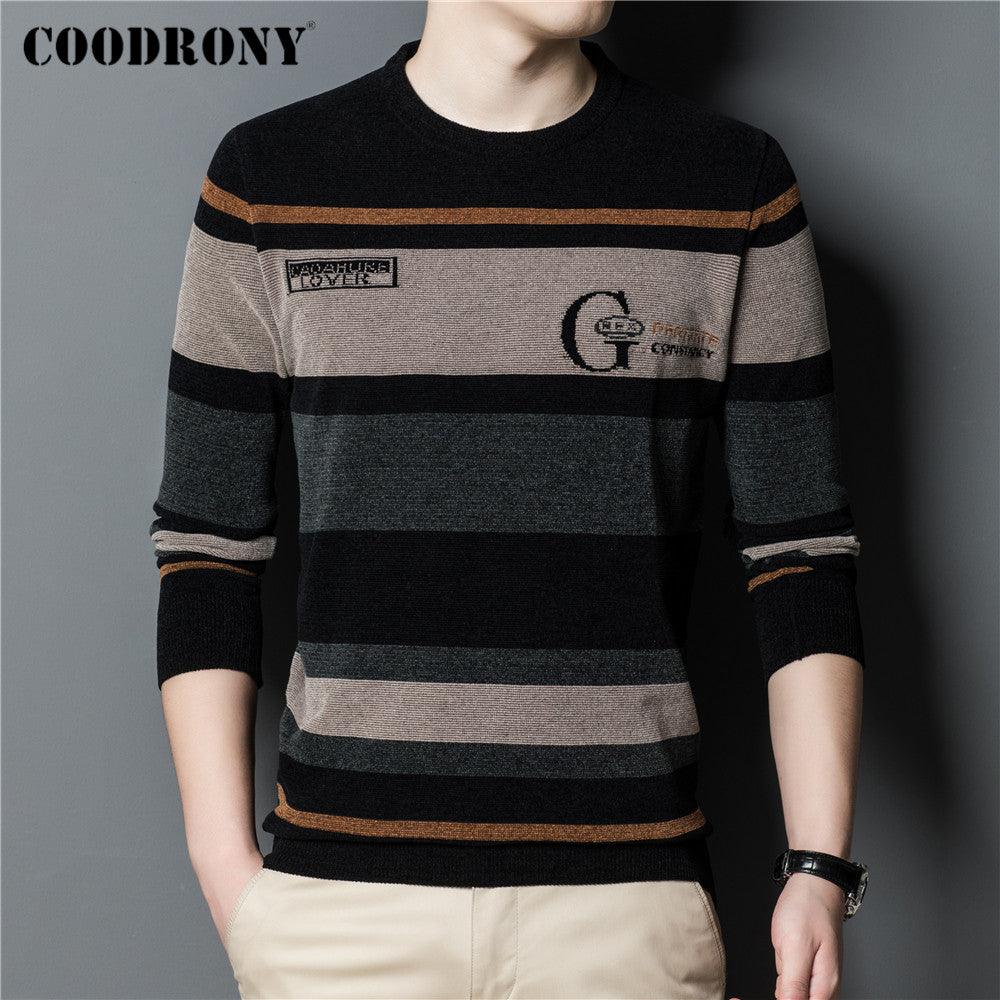 COODRONY Autumn Winter Sweater Men Clothing New Arrival Streetwear Fashion Soft Warm Knitted Chenille Wool Jersey Pullover C1371 - Encouraging The Truth Organization