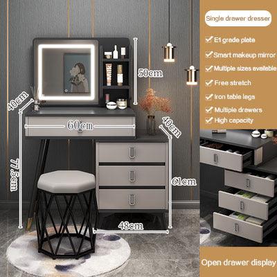 Dressing Table For Bedroom Dimmable Light Mirror Jewelry Makeup Organizer Bedroom 5 Drawers Vanity Table Set Dressers Furniture - Encouraging The Truth Organization