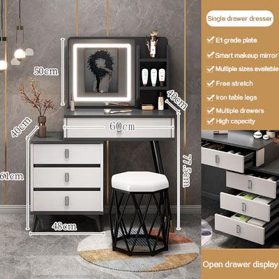 Dressing Table For Bedroom Dimmable Light Mirror Jewelry Makeup Organizer Bedroom 5 Drawers Vanity Table Set Dressers Furniture - Encouraging The Truth Organization