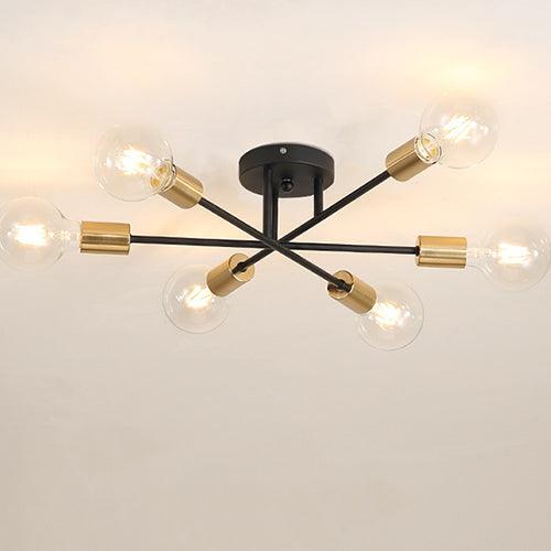 E27 Modern Chandelier Ceiling Lamp Iron Minimalist Personality Creative LED Lighting For Home Bedroom Bathroom Gold Black - Encouraging The Truth Organization