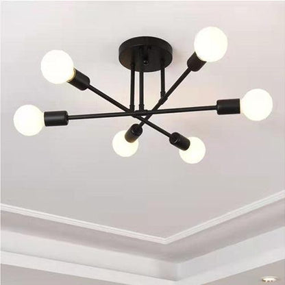 E27 Modern Chandelier Ceiling Lamp Iron Minimalist Personality Creative LED Lighting For Home Bedroom Bathroom Gold Black - Encouraging The Truth Organization