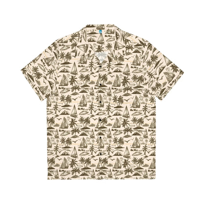 Men's Vintage Sailor Hawaiian Shirt - Nautical Tropical Seas Collection