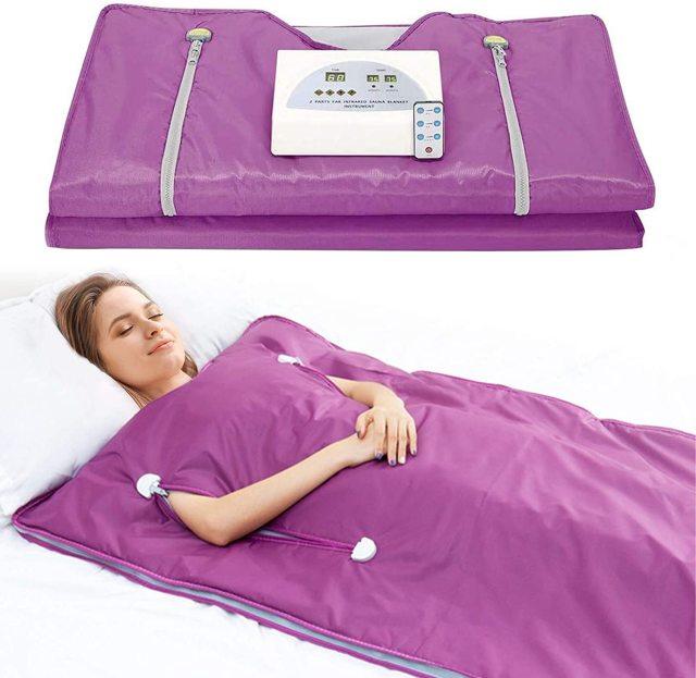 Far Infrared Sauna Blanket 2 Zone Weight Loss Weighted FIR Sauna Blanket For Body Shape Slimming Fitness For Women 110/220V - Encouraging The Truth Organization