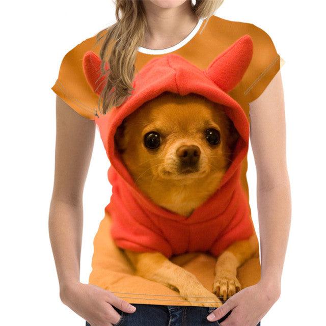 Fashion Lovely Dog 3D Print Women Ladies Girls T-Shirt Animal Harajuku Round Neck Short Sleeve Unisex Summer Tops &amp; Tees XXS-6XL - Encouraging The Truth Organization