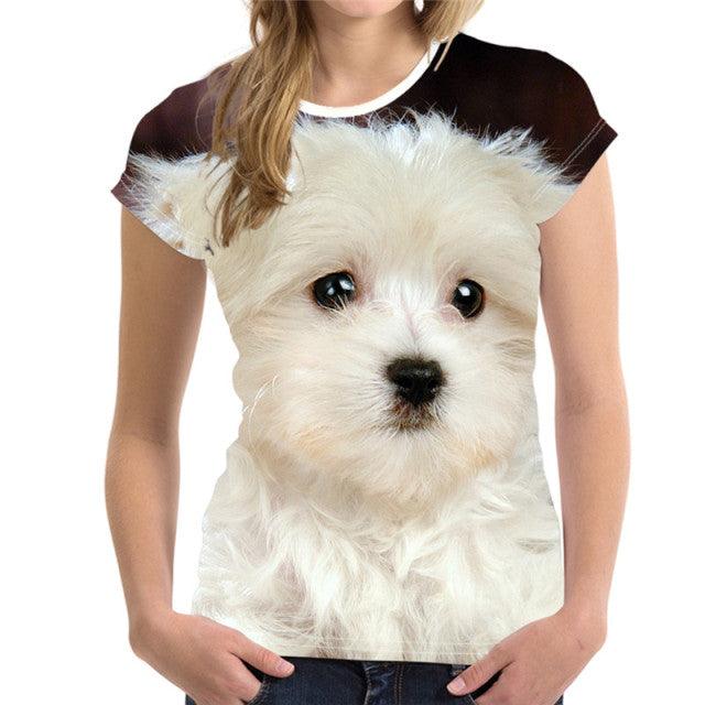 Fashion Lovely Dog 3D Print Women Ladies Girls T-Shirt Animal Harajuku Round Neck Short Sleeve Unisex Summer Tops &amp; Tees XXS-6XL - Encouraging The Truth Organization