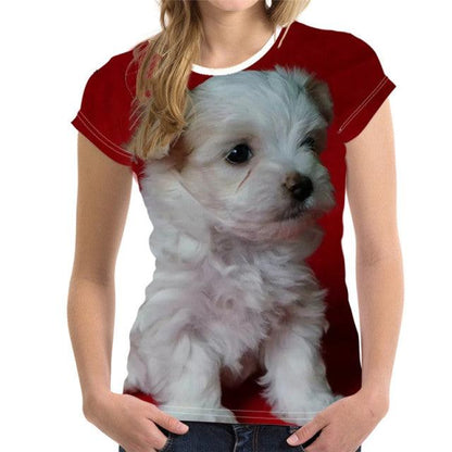 Fashion Lovely Dog 3D Print Women Ladies Girls T-Shirt Animal Harajuku Round Neck Short Sleeve Unisex Summer Tops &amp; Tees XXS-6XL - Encouraging The Truth Organization