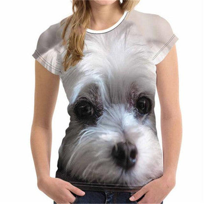 Fashion Lovely Dog 3D Print Women Ladies Girls T-Shirt Animal Harajuku Round Neck Short Sleeve Unisex Summer Tops &amp; Tees XXS-6XL - Encouraging The Truth Organization