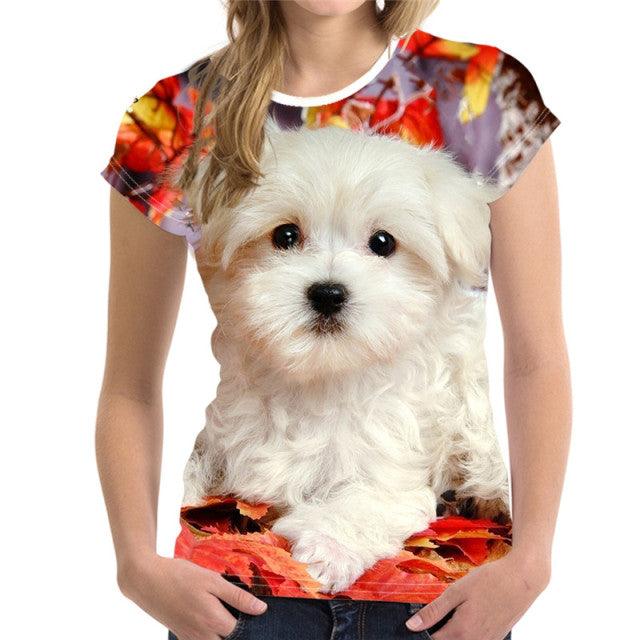 Fashion Lovely Dog 3D Print Women Ladies Girls T-Shirt Animal Harajuku Round Neck Short Sleeve Unisex Summer Tops &amp; Tees XXS-6XL - Encouraging The Truth Organization