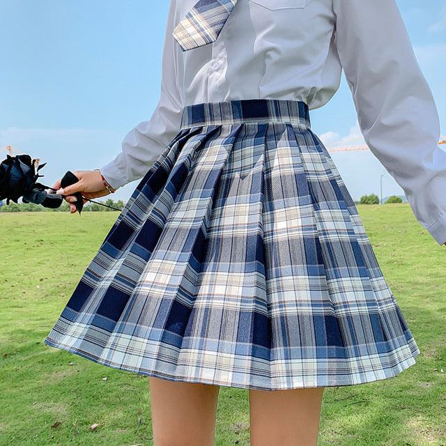 FESTY KARY Fashion 2021 Summer Women Skirts Japan Style School Pleated Skirts for Girls High Waist Plaid Mini Skirts Women - Encouraging The Truth Organization