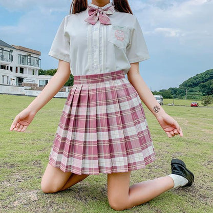 FESTY KARY Fashion 2021 Summer Women Skirts Japan Style School Pleated Skirts for Girls High Waist Plaid Mini Skirts Women - Encouraging The Truth Organization