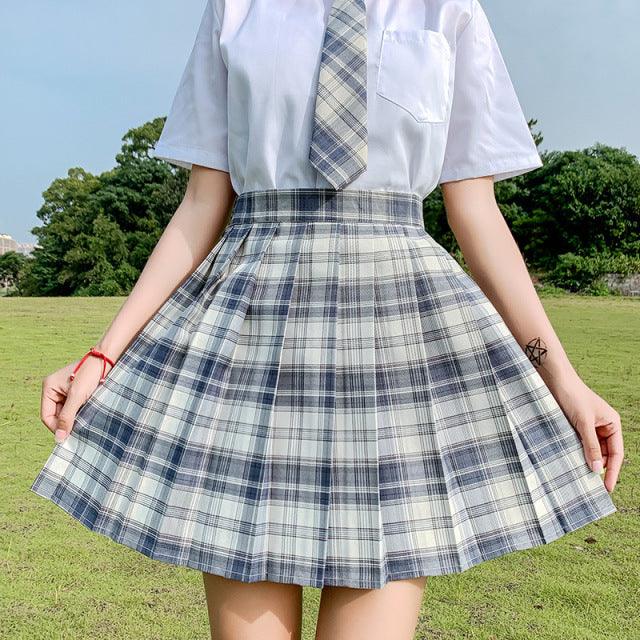 FESTY KARY Fashion 2021 Summer Women Skirts Japan Style School Pleated Skirts for Girls High Waist Plaid Mini Skirts Women - Encouraging The Truth Organization