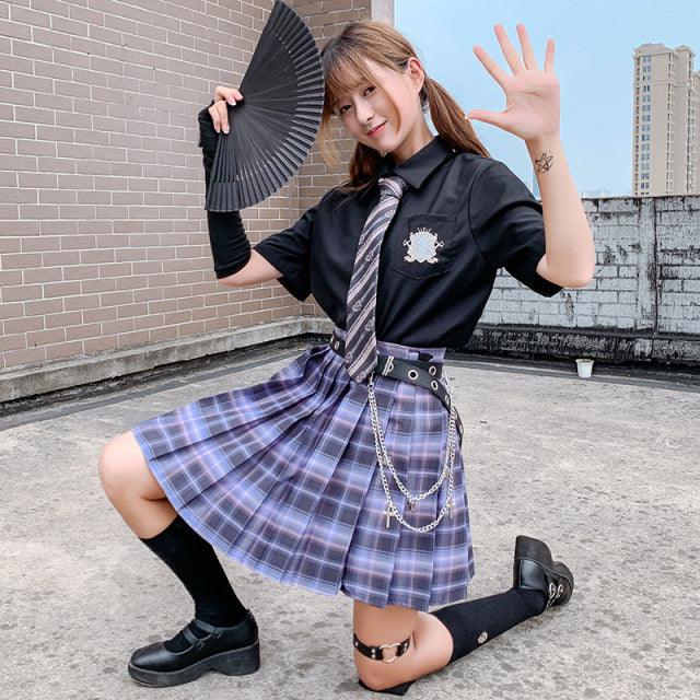 FESTY KARY Fashion 2021 Summer Women Skirts Japan Style School Pleated Skirts for Girls High Waist Plaid Mini Skirts Women - Encouraging The Truth Organization