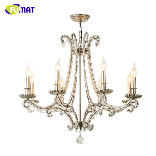 FUMAT American K9 Crystal Chandeliers Vintage Living Room Stair LED Crystal Lights Nordic Coffee Bar Lustre Crystal Chandlier - Encouraging The Truth Organization