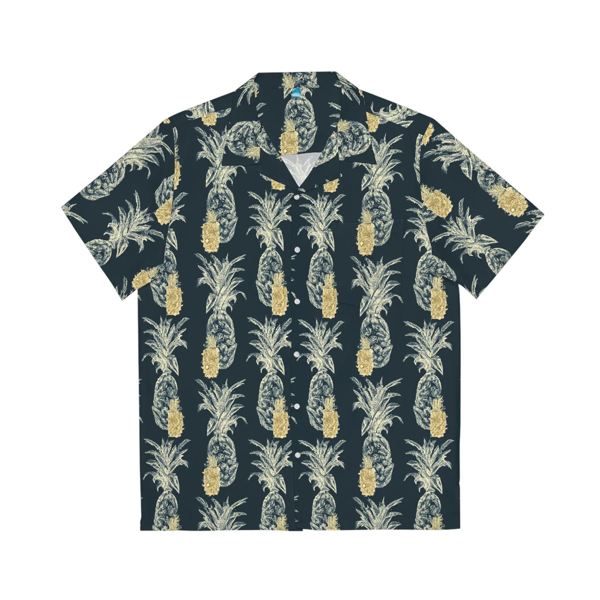 Men's Vintage Pineapple Hawaiian Shirt - Tropical Fruit Print Collection