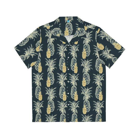 Men's Vintage Pineapple Hawaiian Shirt - Tropical Fruit Print Collection