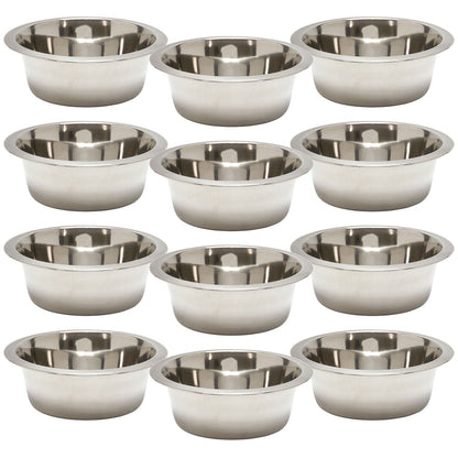 Jeffers Standard-Weight Stainless Steel Food & Water Pet Bowls