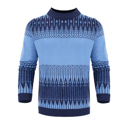 Men's Crewneck Fair Isle Pullover Sweater - Unisex Knitted
