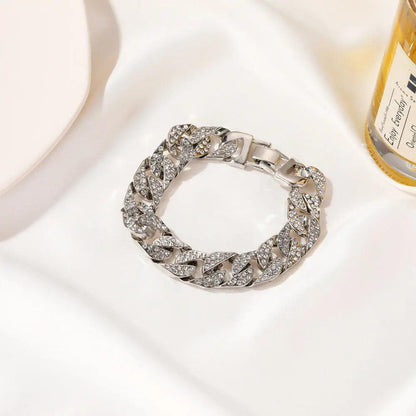 MAC036 wide flash diamond bracelet