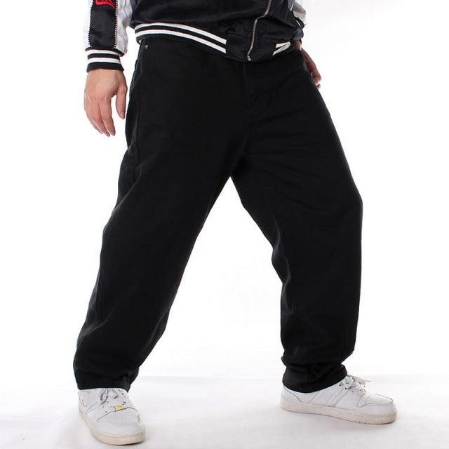 Men Street Dance Hiphop Jeans Fashion Embroidery Black Loose Board Denim Pants Overall Male Rap Hip Hop Jeans Plus Size 30-46 - Encouraging The Truth Organization