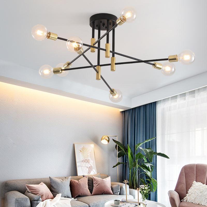 Modern Nordic E27 Black LED Ceiling Chandelier Edison Bulbs Indoor Light Fixtures For Bedroom Living Room Lamp - Encouraging The Truth Organization