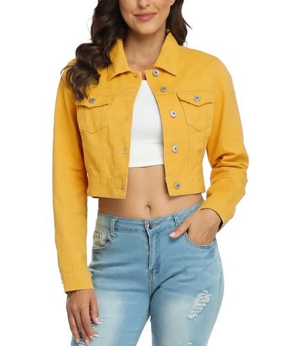 Women’s Cropped Jean Denim Jacket