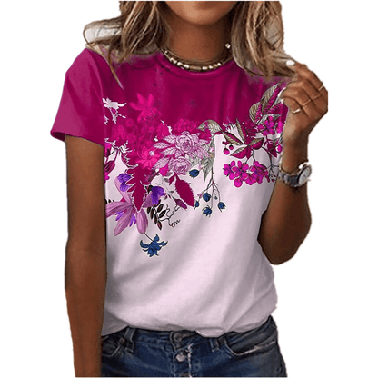 MUSIC T SHIRT Sexy Fashion Ladies T-shirt 2021 New Summer Loose Women&#39;s Floral Print XL Top 3D Printed Abstract Pattern Lovely - Encouraging The Truth Organization