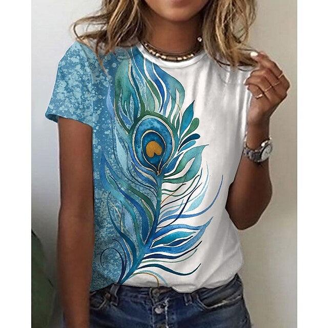 MUSIC T SHIRT Sexy Fashion Ladies T-shirt 2021 New Summer Loose Women&#39;s Floral Print XL Top 3D Printed Abstract Pattern Lovely - Encouraging The Truth Organization