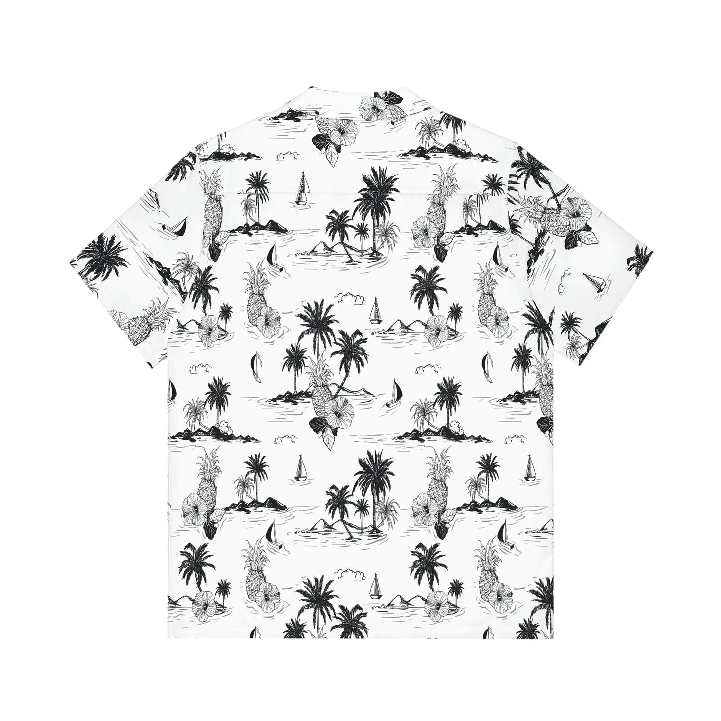 Men's Tropical Vintage Print Hawaiian Shirt - Tropical Seas Collection