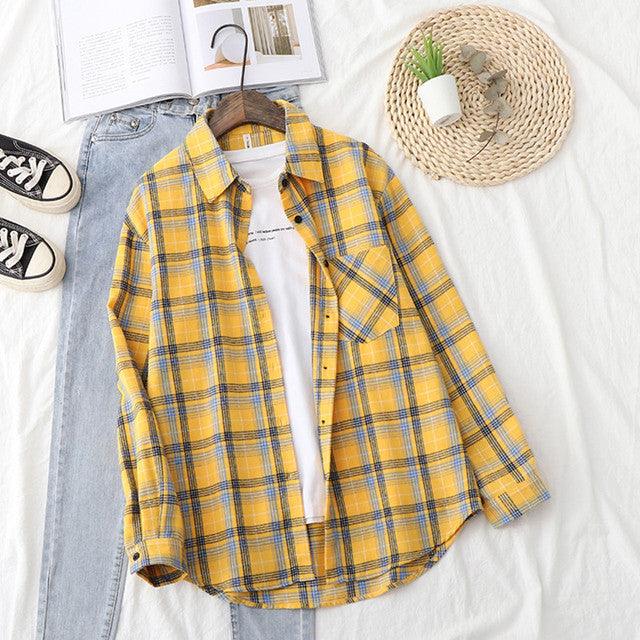 Plaid Shirts Womens Blouses And Tops Long Sleeve Female Casual Print Shirts Loose Checked Lady Outwear Spring News 2022 - Encouraging The Truth Organization