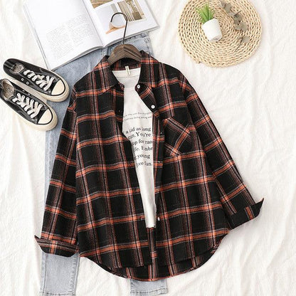 Plaid Shirts Womens Blouses And Tops Long Sleeve Female Casual Print Shirts Loose Checked Lady Outwear Spring News 2022 - Encouraging The Truth Organization